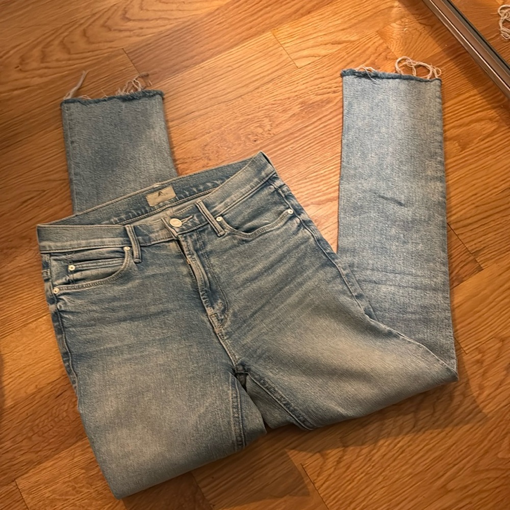 Mother mid rise dazzle ankle Frey